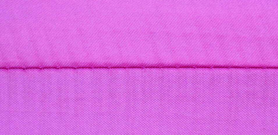 Processing parameters – multiple topstitched seam