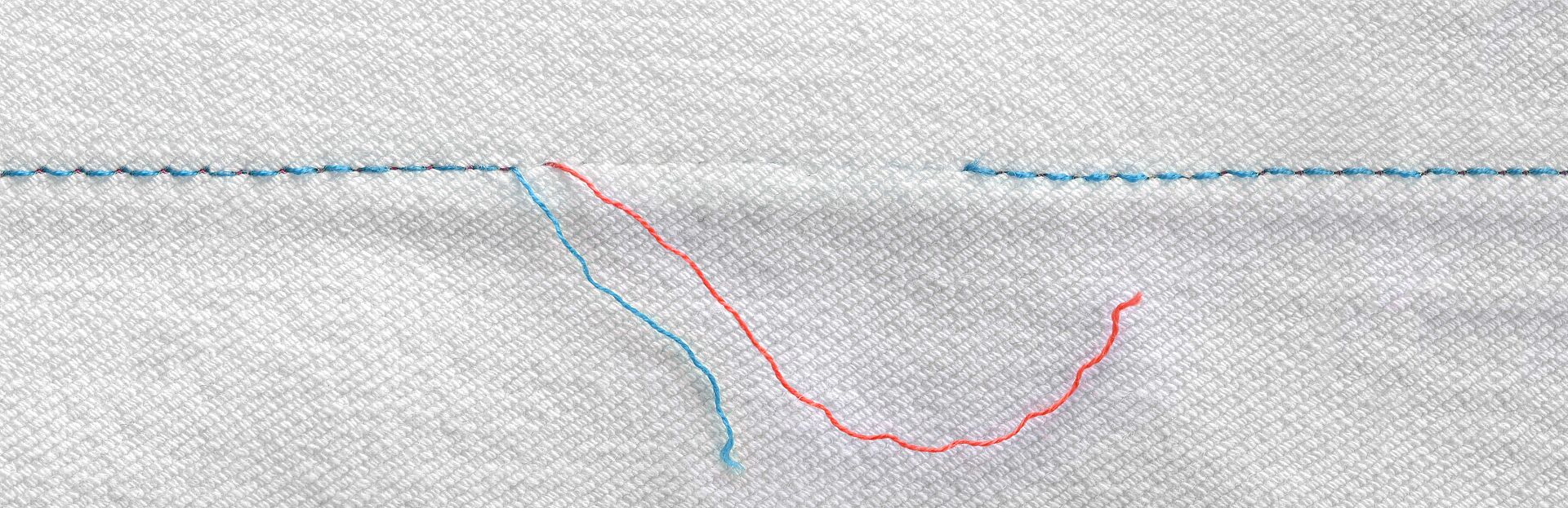 Thread balance after separating the seam – thread system too short