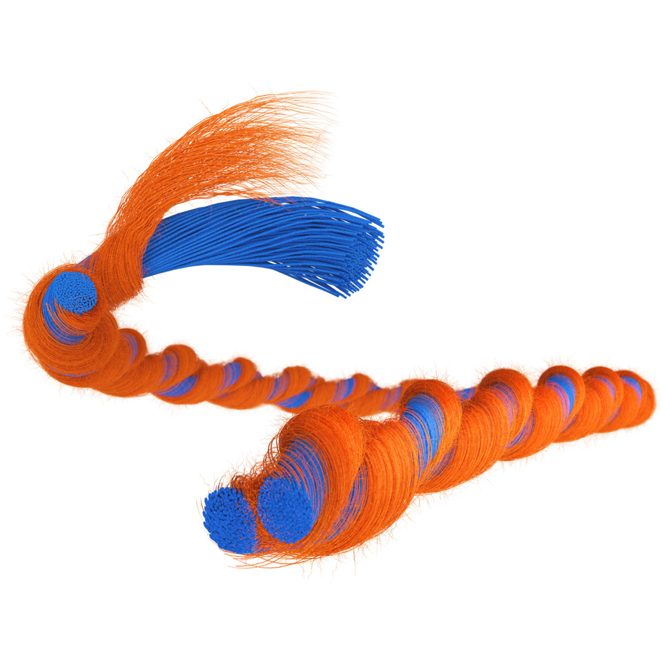Core spun thread (schematic representation) 2