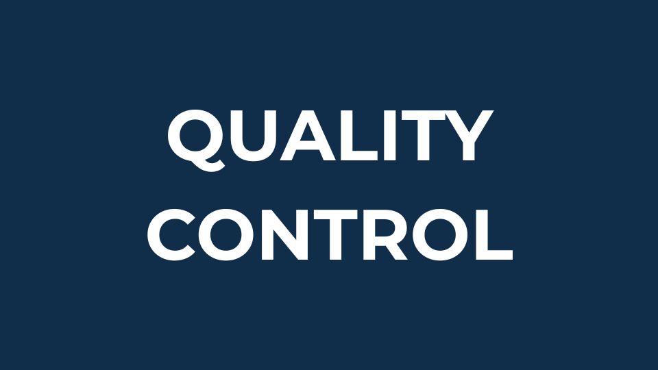 Quality control