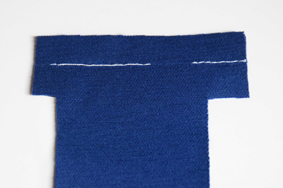 Test piece with broken seam 
